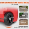 image:imageVEVOR 16 Gallon Fuel Caddy 78 Lmin Portable Gas Storage Tank Container with Hand Pump Rubber Wheels Fuel Transfer Storage Tank for Gasoline Diesel Machine Oil Car Mowers Tractor Boat MotorcyclePolyethylene PE