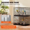 image:imageVEVOR 30inch Flight Bird Cage Stackable Divided Small Parakeet Cage for Parrots Canaries Cockatiels Lovebirds Finches Budgies Conures Macaws Pet Travel Birdcage with Handle and PerchesBlack  Dividable