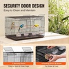 image:imageVEVOR 30inch Flight Bird Cage Stackable Divided Small Parakeet Cage for Parrots Canaries Cockatiels Lovebirds Finches Budgies Conures Macaws Pet Travel Birdcage with Handle and PerchesBlack  Dividable