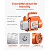 image:imageVEVOR 35 CFM AC Vacuum Pump and Gauge Set Single Stage Rotary Vane HVAC Air Vacuum Pump AC Refrigerant Manifold Gauge Kit with Hoses Air Conditioning Refrigeration for R134a R12 R22 R502a45 CFM With Leak Detector