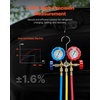 image:imageVEVOR 35 CFM AC Vacuum Pump and Gauge Set Single Stage Rotary Vane HVAC Air Vacuum Pump AC Refrigerant Manifold Gauge Kit with Hoses Air Conditioning Refrigeration for R134a R12 R22 R502a35CFM R134a Compatible