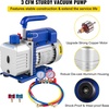 image:imageVEVOR 3CFM 14HP Single Stage Air Vacuum Pump HVAC R134a R12 R22 R410a AC Refrigeration Kit AC Manifold Gauge R134 Included Carrying Tote35 CFM Basic Version