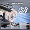 image:imageVEVOR 3HP Air Compressor Electric Motor 230V 155 Amps 56 Frame 3450RPM 58 Keyed Shaft 188 Shaft Length Single Phase CWCCW Rotation Factory Setting is CCW1