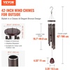 image:imageVEVOR 45 Memorial Wind Chimes for Outside  Professional Deep Tone Gift for Mothers Day Fathers Day Birthdays D Key Tuned Outdoor Chimes with Bronze Finish Sympathy Gift for Loss of Loved OneDark Brown