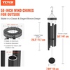 image:imageVEVOR 45 Memorial Wind Chimes for Outside  Professional Deep Tone Gift for Mothers Day Fathers Day Birthdays D Key Tuned Outdoor Chimes with Bronze Finish Sympathy Gift for Loss of Loved OneBlack
