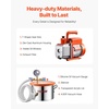image:imageVEVOR 5 Gallon Vacuum Chamber Upgraded Tempered Glass Lid Vacuum Degassing Chamber 304 Stainless Steel Chamber for Stabilizing Wood Resin Degassing Silicone Degassing and Plaster Degassing15 Gallon Acylic Lid 35 CFM