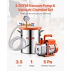 image:imageVEVOR 5 Gallon Vacuum Chamber Upgraded Tempered Glass Lid Vacuum Degassing Chamber 304 Stainless Steel Chamber for Stabilizing Wood Resin Degassing Silicone Degassing and Plaster Degassing30 Gallon Acylic Lid 35 CFM