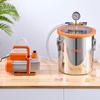image:imageVEVOR 5 Gallon Vacuum Chamber Upgraded Tempered Glass Lid Vacuum Degassing Chamber 304 Stainless Steel Chamber for Stabilizing Wood Resin Degassing Silicone Degassing and Plaster Degassing50 Gallon Acylic Lid 35 CFM