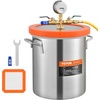 image:imageVEVOR 5 Gallon Vacuum Chamber Upgraded Tempered Glass Lid Vacuum Degassing Chamber 304 Stainless Steel Chamber for Stabilizing Wood Resin Degassing Silicone Degassing and Plaster Degassing50 Gallon Glass Lid