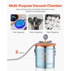 image:imageVEVOR 5 Gallon Vacuum Chamber Upgraded Tempered Glass Lid Vacuum Degassing Chamber 304 Stainless Steel Chamber for Stabilizing Wood Resin Degassing Silicone Degassing and Plaster Degassing50 Gallon Acylic Lid 35 CFM