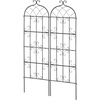 image:imageVEVOR 60 x 15 in Rustproof Metal Garden Flower Trellis Outdoor Climbing Rose amp Cucumber Support Decorative Tall Clematis Trellis for Courtyards amp Lawns71Hx 20W