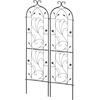 image:imageVEVOR 60 x 15 in Rustproof Metal Garden Flower Trellis Outdoor Climbing Rose amp Cucumber Support Decorative Tall Clematis Trellis for Courtyards amp Lawns60H x 15W