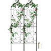 image:imageVEVOR 60 x 15 in Rustproof Metal Garden Flower Trellis Outdoor Climbing Rose amp Cucumber Support Decorative Tall Clematis Trellis for Courtyards amp Lawns60H x 15W