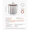 image:imageVEVOR 9 Gallon Vacuum Chamber Stainless Steel Vacuum Degassing Chamber with Tempered Glass Lid Hose Air Filter for Resin Casting Stabilizing Wood Degassing Silicone Epoxies Essential Oils15 Gallon Glass Lid