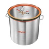 image:imageVEVOR 9 Gallon Vacuum Chamber Stainless Steel Vacuum Degassing Chamber with Tempered Glass Lid Hose Air Filter for Resin Casting Stabilizing Wood Degassing Silicone Epoxies Essential Oils15 Gallon Glass Lid