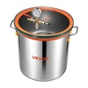 image:imageVEVOR 9 Gallon Vacuum Chamber Stainless Steel Vacuum Degassing Chamber with Tempered Glass Lid Hose Air Filter for Resin Casting Stabilizing Wood Degassing Silicone Epoxies Essential Oils90 Gallon Glass Lid