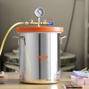 image:imageVEVOR 9 Gallon Vacuum Chamber Stainless Steel Vacuum Degassing Chamber with Tempered Glass Lid Hose Air Filter for Resin Casting Stabilizing Wood Degassing Silicone Epoxies Essential Oils30 Gallon Glass Lid