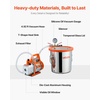 image:imageVEVOR 9 Gallon Vacuum Chamber Stainless Steel Vacuum Degassing Chamber with Tempered Glass Lid Hose Air Filter for Resin Casting Stabilizing Wood Degassing Silicone Epoxies Essential Oils30 Gallon Glass Lid  35 CFM