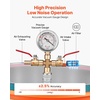 image:imageVEVOR 9 Gallon Vacuum Chamber Stainless Steel Vacuum Degassing Chamber with Tempered Glass Lid Hose Air Filter for Resin Casting Stabilizing Wood Degassing Silicone Epoxies Essential Oils90 Gallon Glass Lid