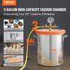 image:imageVEVOR 9 Gallon Vacuum Chamber Stainless Steel Vacuum Degassing Chamber with Tempered Glass Lid Hose Air Filter for Resin Casting Stabilizing Wood Degassing Silicone Epoxies Essential Oils30 Gallon Glass Lid