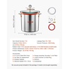 image:imageVEVOR 9 Gallon Vacuum Chamber Stainless Steel Vacuum Degassing Chamber with Tempered Glass Lid Hose Air Filter for Resin Casting Stabilizing Wood Degassing Silicone Epoxies Essential Oils90 Gallon Glass Lid
