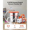 image:imageVEVOR 9 Gallon Vacuum Chamber Stainless Steel Vacuum Degassing Chamber with Tempered Glass Lid Hose Air Filter for Resin Casting Stabilizing Wood Degassing Silicone Epoxies Essential Oils30 Gallon Glass Lid  35 CFM