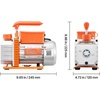 image:imageVEVOR AC Vacuum Pump and Gauge Set 35 CFM 14 HP Single Stage Rotary Vane HVAC Vacuum Pump AC Manifold Gauge Kit for R134a R22 R410a R1234YF R32 with Carry Bag for Auto HVAC Air Conditioning