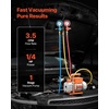 image:imageVEVOR AC Vacuum Pump and Gauge Set 35 CFM 14 HP Single Stage Rotary Vane HVAC Vacuum Pump AC Manifold Gauge Kit for R134a R22 R410a R1234YF R32 with Carry Bag for Auto HVAC Air Conditioning