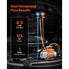 image:imageVEVOR AC Vacuum Pump and Gauge Set 45 CFM 13 HP Single Stage Rotary Vane HVAC Vacuum Pump AC Manifold Gauge Kit for R134a R22 R410a R1234YF R32 with Carry Bag for Auto HVAC Air Conditioning