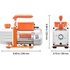 image:imageVEVOR AC Vacuum Pump and Gauge Set 45 CFM 13 HP Single Stage Rotary Vane HVAC Vacuum Pump AC Manifold Gauge Kit for R134a R22 R410a R1234YF R32 with Carry Bag for Auto HVAC Air Conditioning