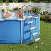 image:imageVEVOR Above Ground Pool Ladder Stainless Steel AFrame Swimming Pool Stairs for 492 in High Wall 300 lbs Capacity Heavy Duty EntryExit Steps with Secure NonSlip 3 Steps and Platform Silver