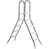 image:imageVEVOR Above Ground Pool Ladder Stainless Steel AFrame Swimming Pool Stairs for 492 in High Wall 300 lbs Capacity Heavy Duty EntryExit Steps with Secure NonSlip 3 Steps and Platform Silver