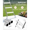 image:imageVEVOR Above Ground Pool Ladder Stainless Steel AFrame Swimming Pool Stairs for 492 in High Wall 300 lbs Capacity Heavy Duty EntryExit Steps with Secure NonSlip 3 Steps and Platform Silver