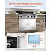 image:imageVEVOR BBQ Access Door 17W x 24H Inch Single Outdoor Kitchen Stainless Steel Flush Mount Wall Vertical with Handle for BBQ Island Grilling Station Outside CabinetVents
