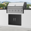 image:imageVEVOR BBQ Access Door 305W x 21H Inch Double Outdoor Kitchen Stainless Steel Flush Mount Wall Vertical With Handles for BBQ Island Grilling Station Outside Cabinet31W x 24HBlack