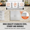 image:imageVEVOR BBQ Access Door 305W x 21H Inch Double Outdoor Kitchen Stainless Steel Flush Mount Wall Vertical With Handles for BBQ Island Grilling Station Outside Cabinet24W x 24HSilver