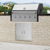 image:imageVEVOR BBQ Access Door 305W x 21H Inch Double Outdoor Kitchen Stainless Steel Flush Mount Wall Vertical With Handles for BBQ Island Grilling Station Outside Cabinet24W x 24HSilver