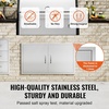 image:imageVEVOR BBQ Access Door 305W x 21H Inch Double Outdoor Kitchen Stainless Steel Flush Mount Wall Vertical With Handles for BBQ Island Grilling Station Outside Cabinet36W x 21HSilver
