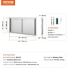 image:imageVEVOR BBQ Access Door 305W x 21H Inch Double Outdoor Kitchen Stainless Steel Flush Mount Wall Vertical With Handles for BBQ Island Grilling Station Outside Cabinet42W x 21HSilver