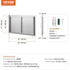 image:imageVEVOR BBQ Access Door 305W x 21H Inch Double Outdoor Kitchen Stainless Steel Flush Mount Wall Vertical With Handles for BBQ Island Grilling Station Outside Cabinet36W x 21HSilver