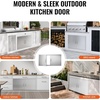 image:imageVEVOR BBQ Access Door 305W x 21H Inch Double Outdoor Kitchen Stainless Steel Flush Mount Wall Vertical With Handles for BBQ Island Grilling Station Outside Cabinet42W x 21HSilver