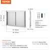 image:imageVEVOR BBQ Access Door 305W x 21H Inch Double Outdoor Kitchen Stainless Steel Flush Mount Wall Vertical With Handles for BBQ Island Grilling Station Outside Cabinet36W x 24HSilver