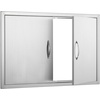 image:imageVEVOR BBQ Access Door 305W x 21H Inch Double Outdoor Kitchen Stainless Steel Flush Mount Wall Vertical With Handles for BBQ Island Grilling Station Outside Cabinet36W x 24HSilver