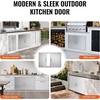 image:imageVEVOR BBQ Access Door 305W x 21H Inch Double Outdoor Kitchen Stainless Steel Flush Mount Wall Vertical With Handles for BBQ Island Grilling Station Outside Cabinet36W x 24HSilver