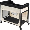image:imageVEVOR Bedside Lounge Pet Bed Foldable Bunk Dog Bed with 600D Oxford Cloth and Dutch Velvet Portable Raised Cot with Wheels Side Storage Bags and Carry Bag for Cats amp Dogs L BeigeXL