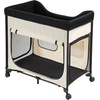 image:imageVEVOR Bedside Lounge Pet Bed Foldable Bunk Dog Bed with 600D Oxford Cloth and Dutch Velvet Portable Raised Cot with Wheels Side Storage Bags and Carry Bag for Cats amp Dogs L BeigeL