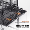 image:imageVEVOR Bird Cage 327 x 311 x 827 inch Open Flat Top Wrought Iron Bird Flight Cage with Perches SlideOut Tray Plastic Feeders for Cockatiel Monk Parakeet Amazon Parrot African Grey ParrotBlack