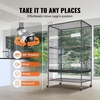 image:imageVEVOR Bird Cage 327 x 311 x 827 inch Open Flat Top Wrought Iron Bird Flight Cage with Perches SlideOut Tray Plastic Feeders for Cockatiel Monk Parakeet Amazon Parrot African Grey ParrotBlack