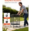 image:imageVEVOR Bird Cage 327 x 311 x 827 inch Open Flat Top Wrought Iron Bird Flight Cage with Perches SlideOut Tray Plastic Feeders for Cockatiel Monk Parakeet Amazon Parrot African Grey ParrotBlack
