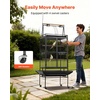 image:imageVEVOR Bird Cage 327 x 311 x 827 inch Open Flat Top Wrought Iron Bird Flight Cage with Perches SlideOut Tray Plastic Feeders for Cockatiel Monk Parakeet Amazon Parrot African Grey ParrotBlack
